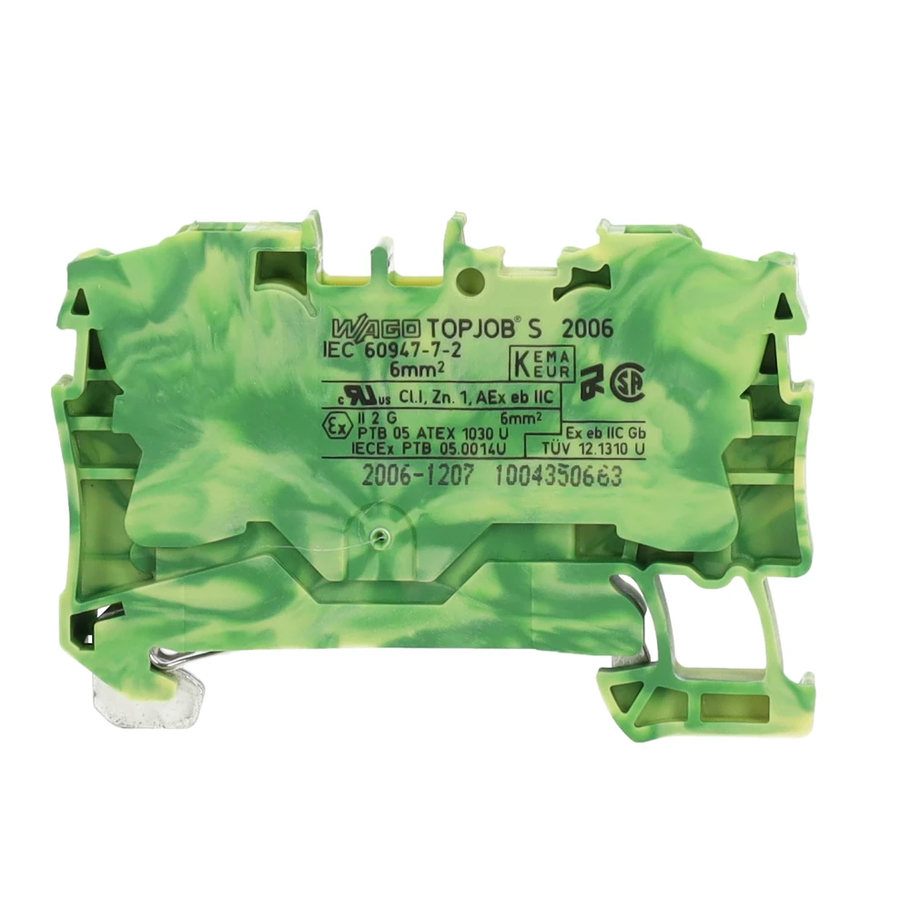 Miniatuur van Wago aardklem 2-draads 6 mm groen/geel (2006-1207)