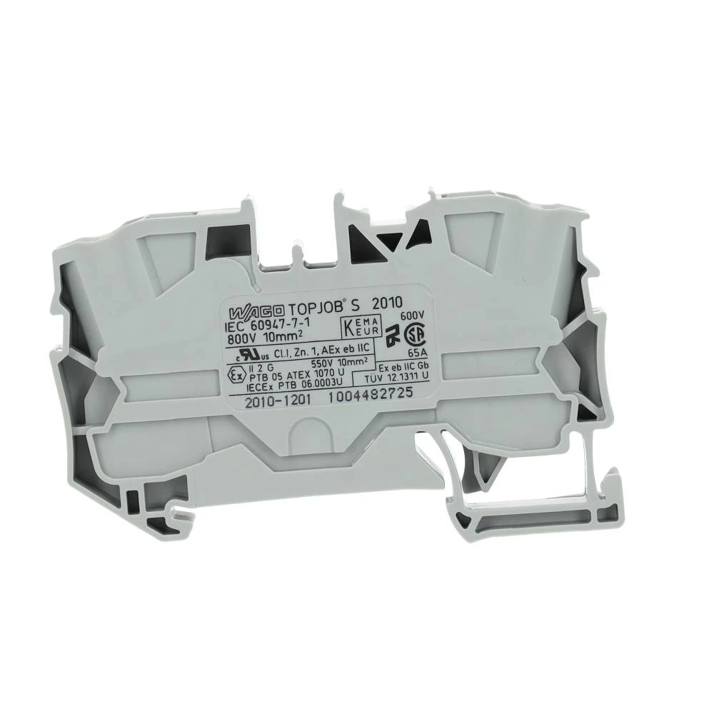 Miniatuur van Wago rijgklem 2-draads 10 mm grijs (2010-1201)