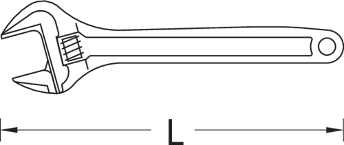 Miniatuur van GEDORE verstelbare moersleutel bahco max 25mm lengte 205m (60 P 8)