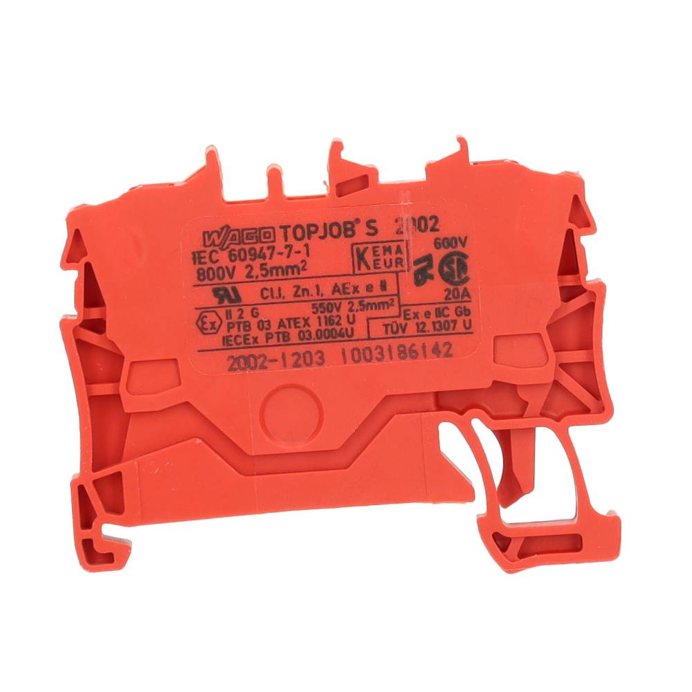 Miniatuur van Wago rijgklem 2-draads 2,5mm2 rood per 100 stuks (2002-1203)