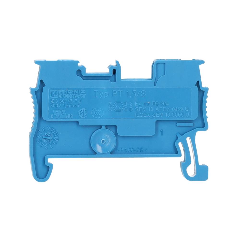 Miniatuur van Phoenix Contact rijgklem met push-in aansluiting 1.5 mm2 - blauw  50stuks (PT 1.5/S BU)