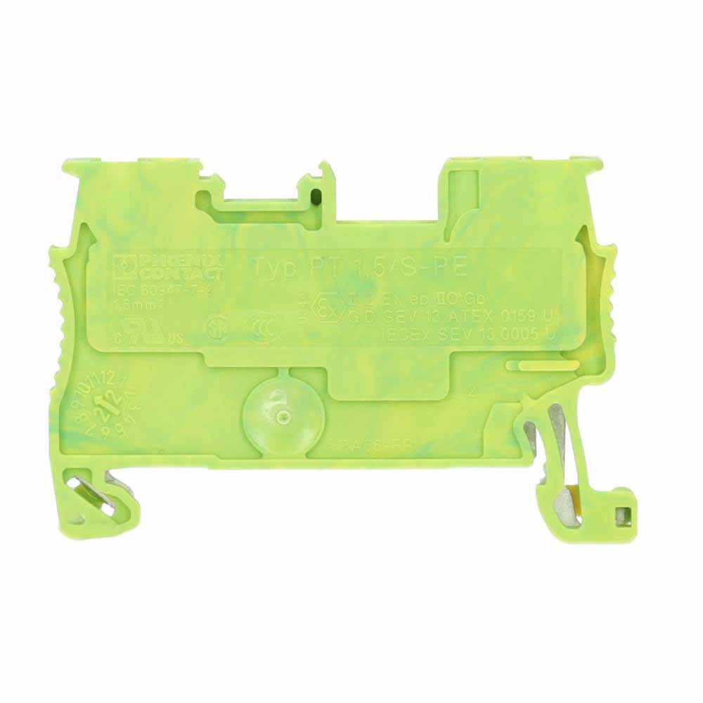 Miniatuur van Phoenix Contact twin rijgklem met push-in aansluiting 1,5 mm² - groen/geel (PT 1,5/S-TWIN-PE)