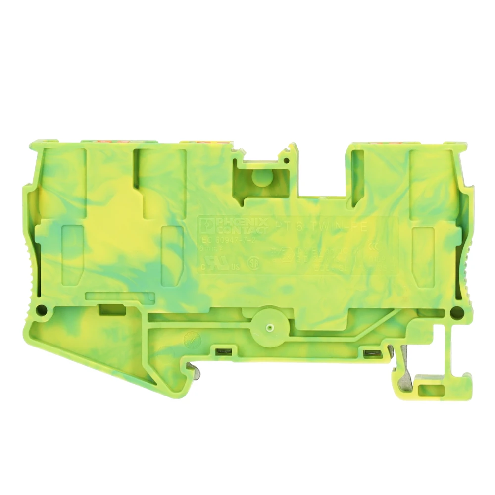 Miniatuur van Phoenix Contact twin rijgklem met push-in aansluiting 6 mm² - groen/geel (PT 6-TWIN-PE)