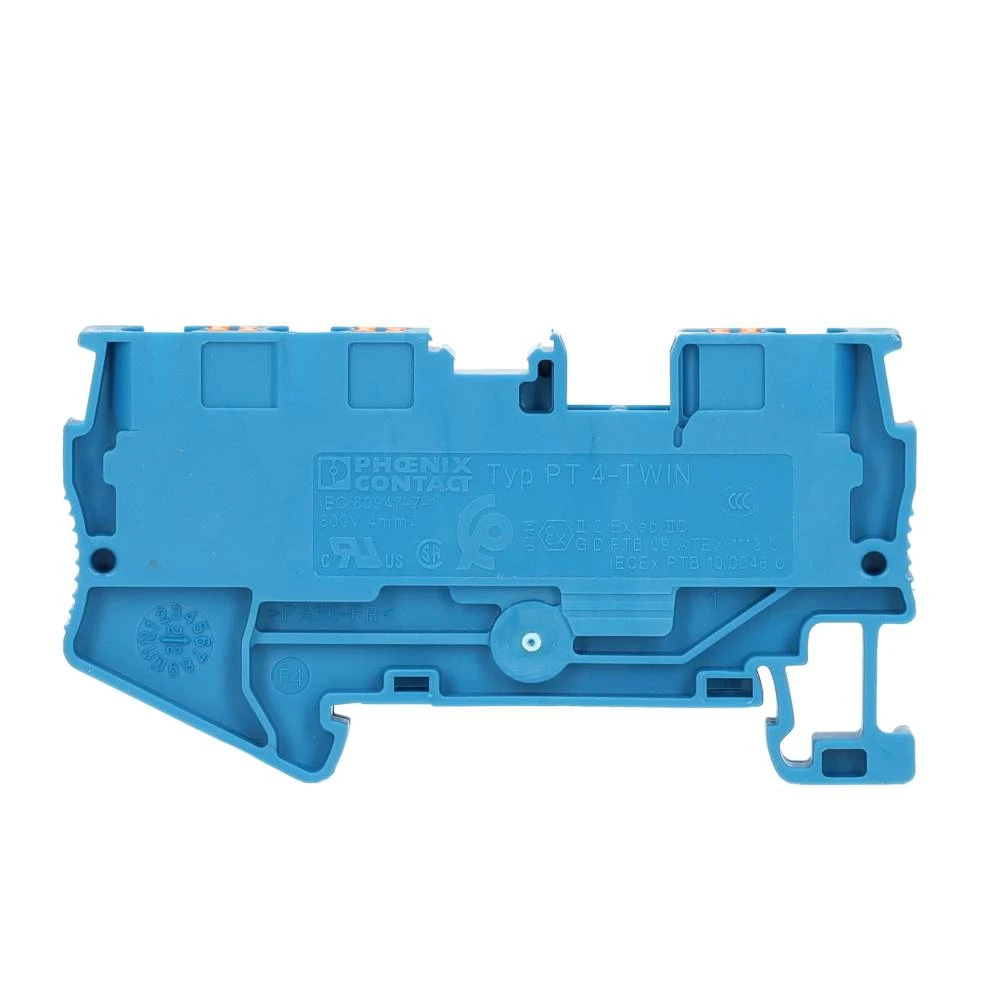 Miniatuur van Phoenix Contact twin rijgklem met push-in aansluiting 4 mm² - blauw (PT 4-TWIN BU)