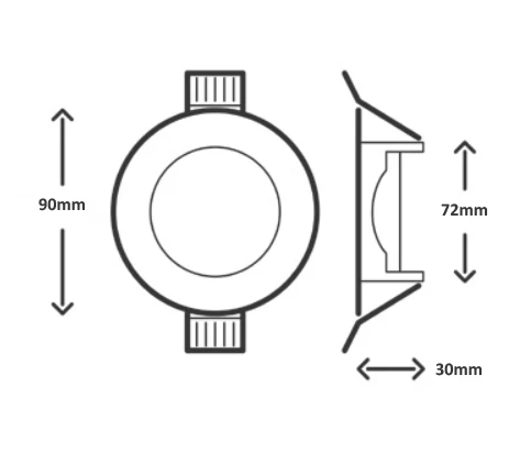 Miniatuur van INTERLight frame MR16 90mm rond IP65 wit RAL9016 (IL-F90RIPW)