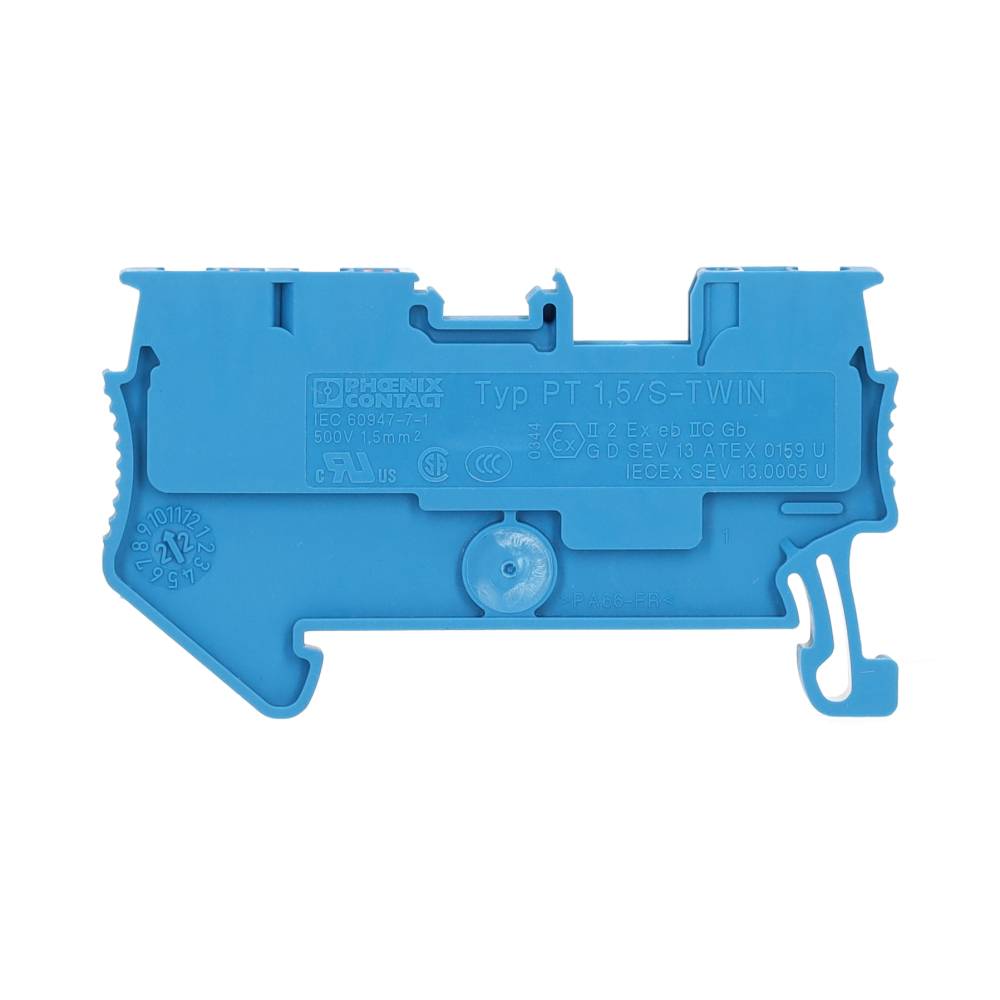 Miniatuur van Phoenix Contact twin rijgklem met push-in aansluiting 1,5 mm² - blauw (PT 1,5/S-TWIN BU)