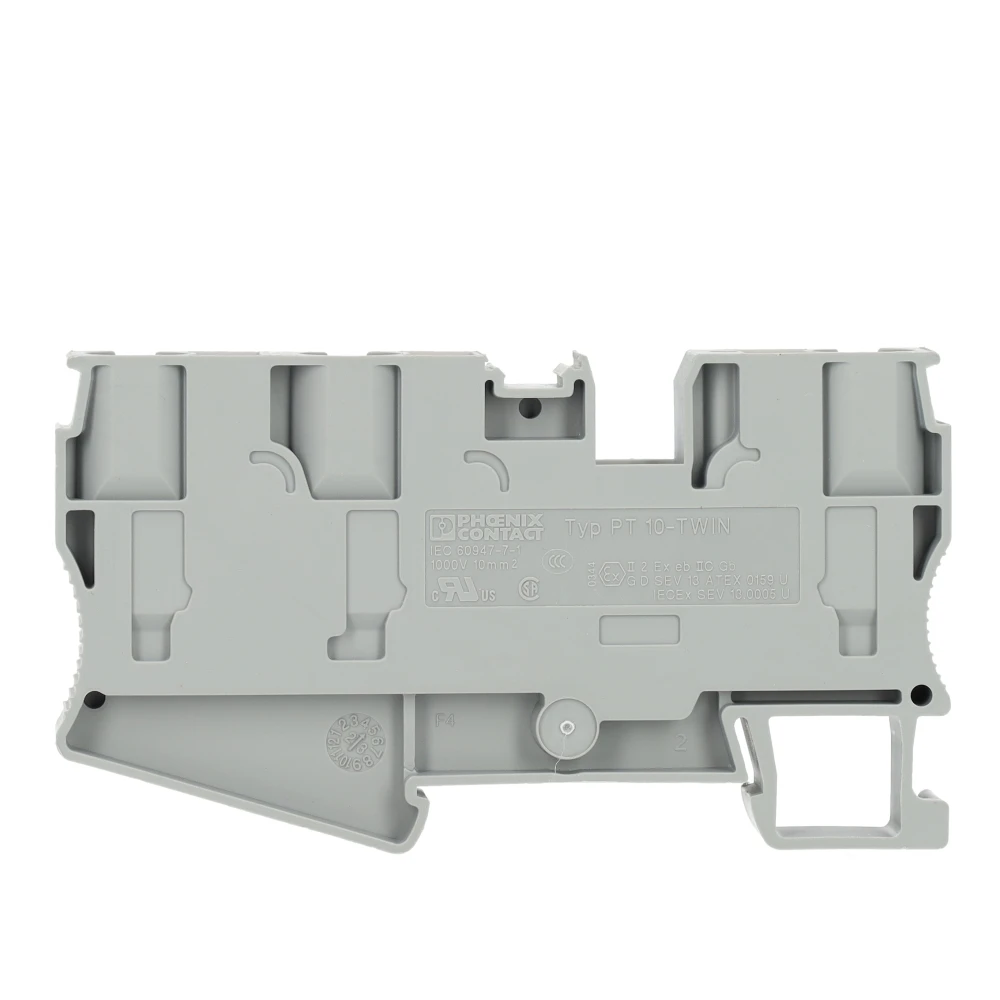 Miniatuur van Phoenix Contact twin rijgklem met push-in aansluiting 10 mm² - grijs (PT 10-TWIN)