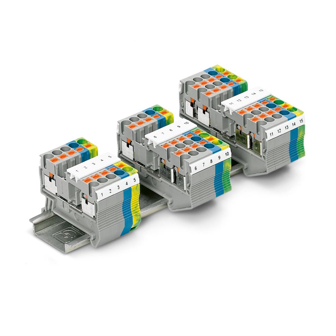 Miniatuur van Phoenix Contact twin rijgklem met push-in aansluiting 10 mm² - blauw (PT 10-TWIN BU)
