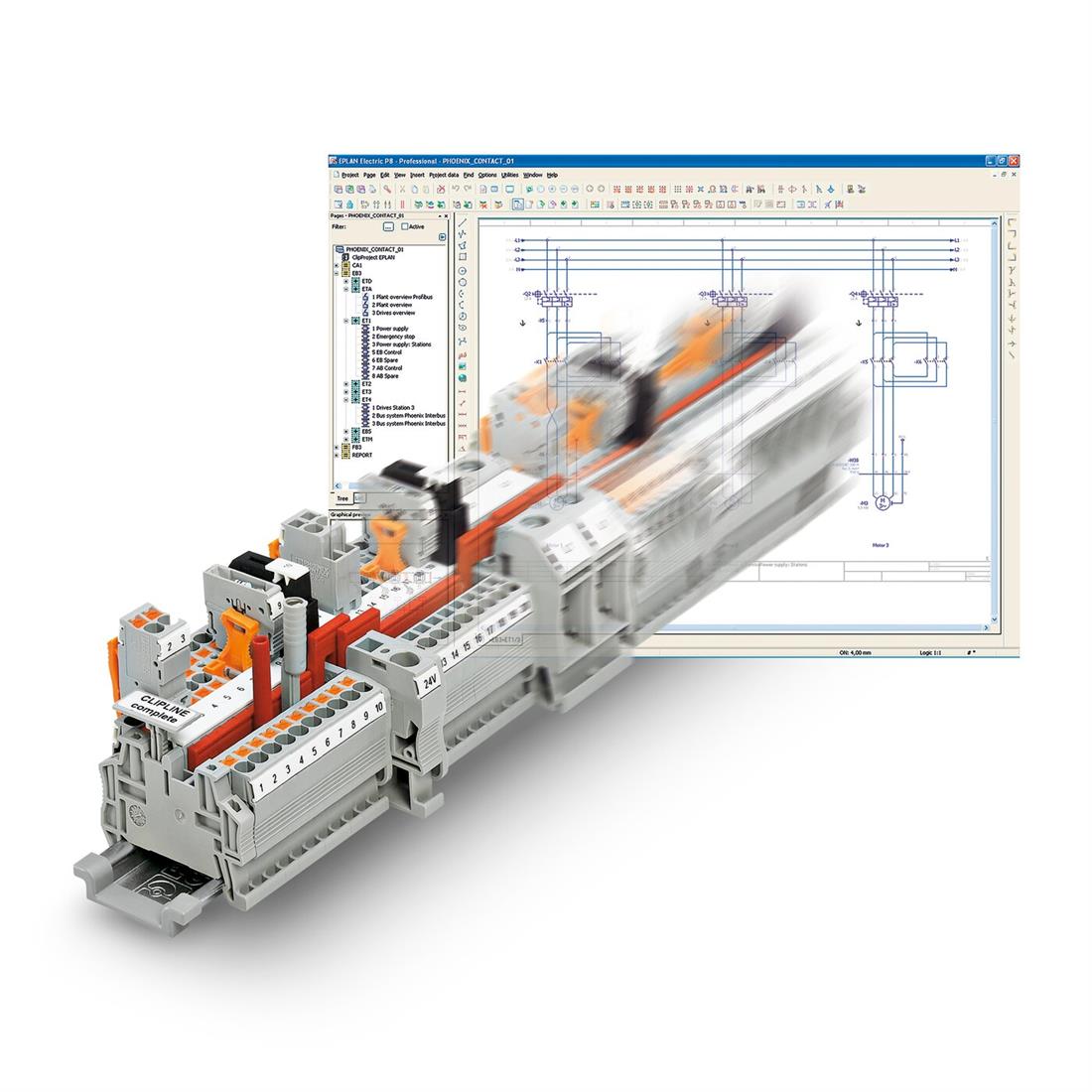 Miniatuur van Phoenix Contact twin rijgklem met push-in aansluiting 10 mm² - blauw (PT 10-TWIN BU)