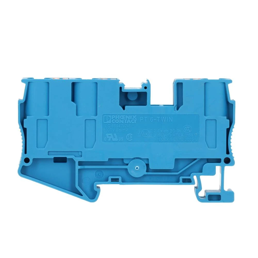 Miniatuur van Phoenix Contact twin rijgklem met push-in aansluiting 6 mm² - blauw (PT 6-TWIN BU)