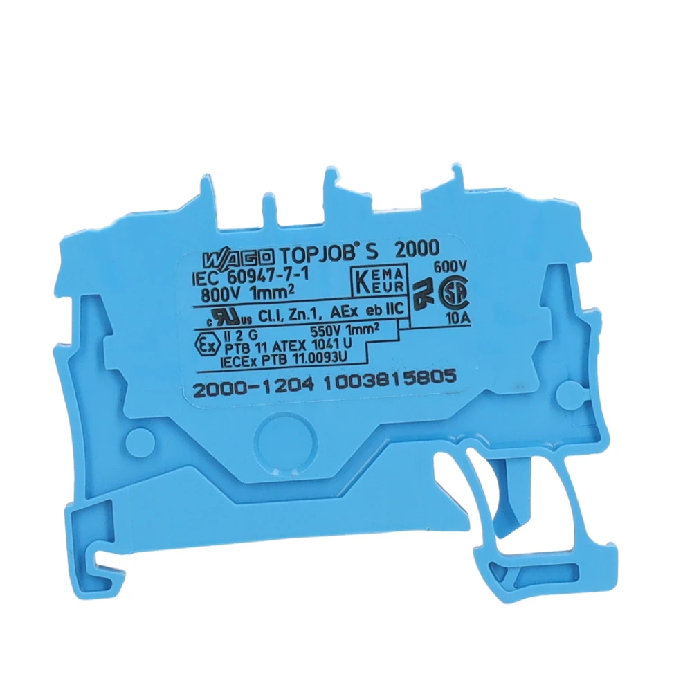 Miniatuur van Wago rijgklem 2-draads 1 mm blauw (2000-1204)