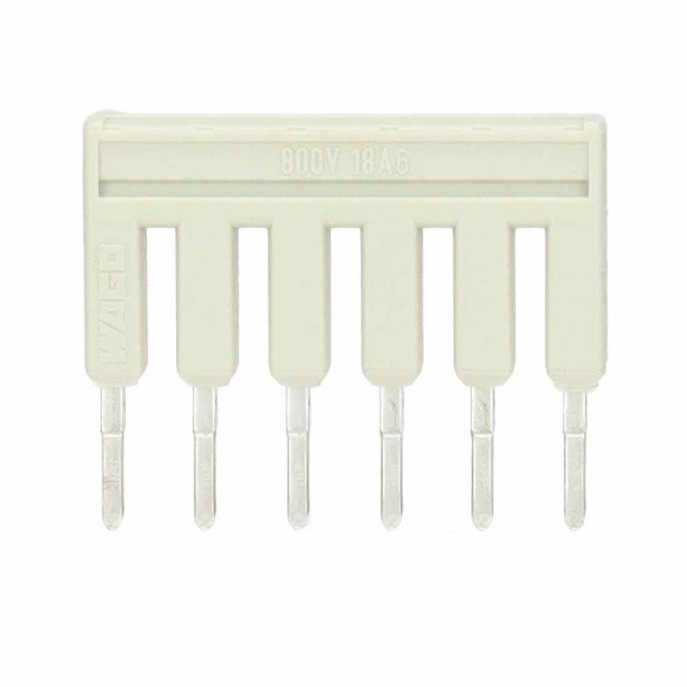 Miniatuur van Wago kambrug 6-voudig 18A rastermaat 4,2 mm grijs (2001-406)