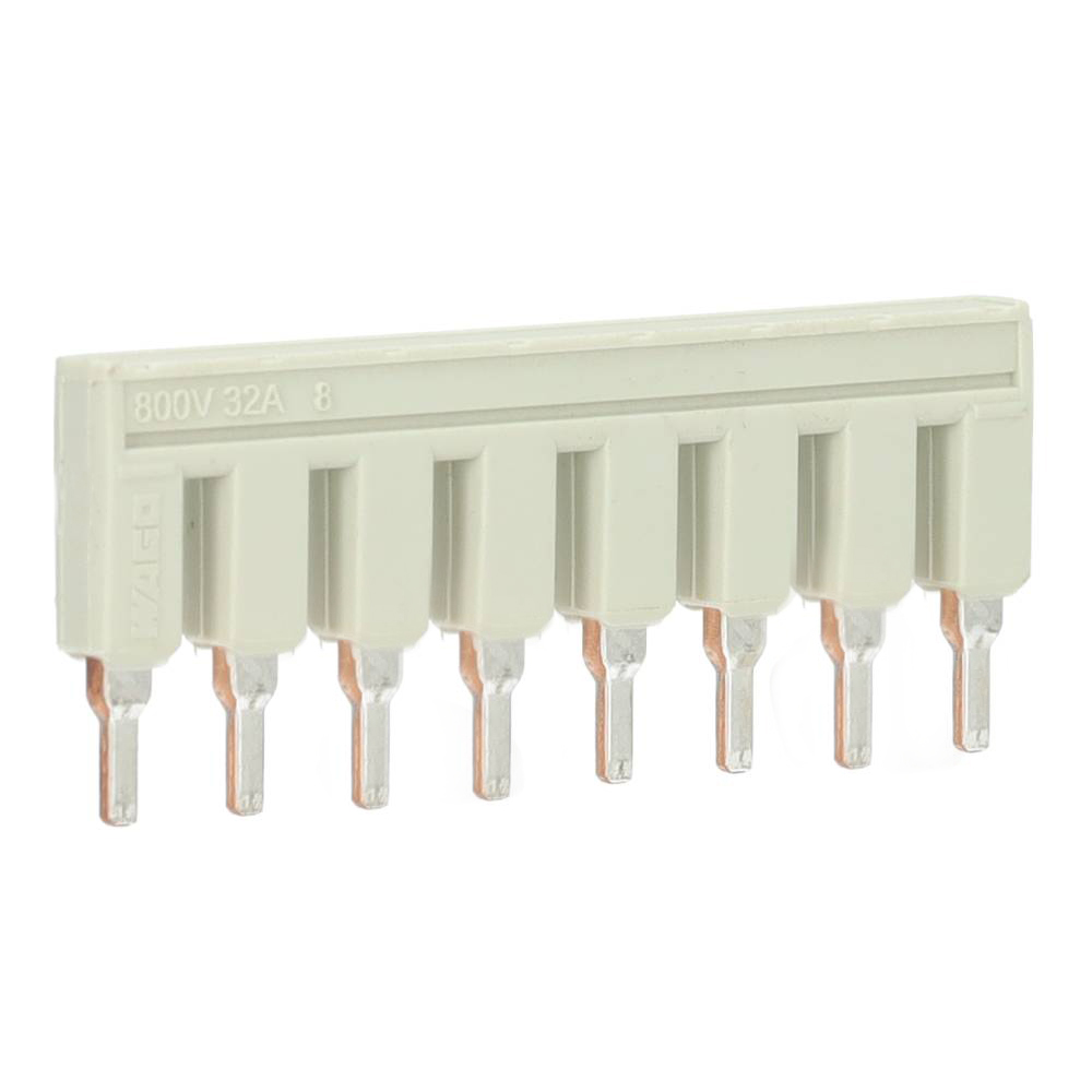 Miniatuur van Wago kambrug 8-voudig 32A rastermaat 6,2 mm grijs (2004-408)