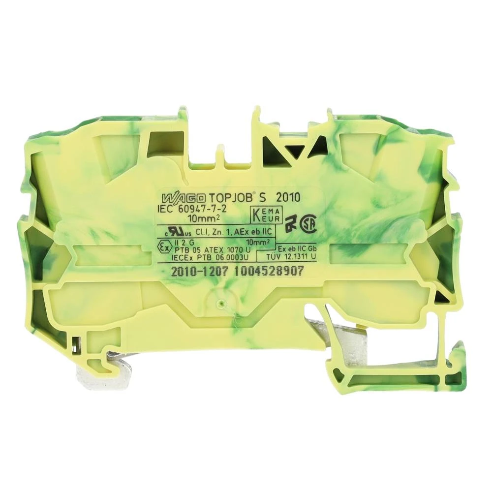 Miniatuur van Wago aardklem 2-draads 10 mm groen/geel (2010-1207)