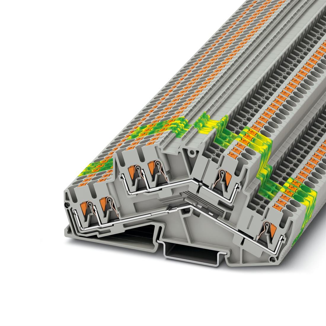 Miniatuur van Phoenix Contact twee-etage rijgklem push-in aansluiting 2.5mm² - groen/geel per 50 stuks (PTTBS 2,5-TWIN-PE)