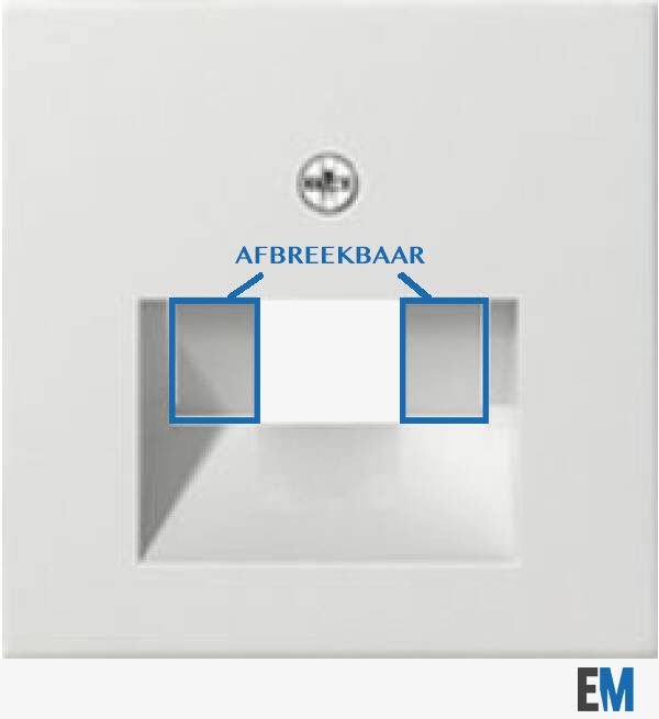 Miniatuur van Gira afdekking voor UAE/IAE netwerkaansluitdoos - systeem 55 zuiver wit glanzend (027003)
