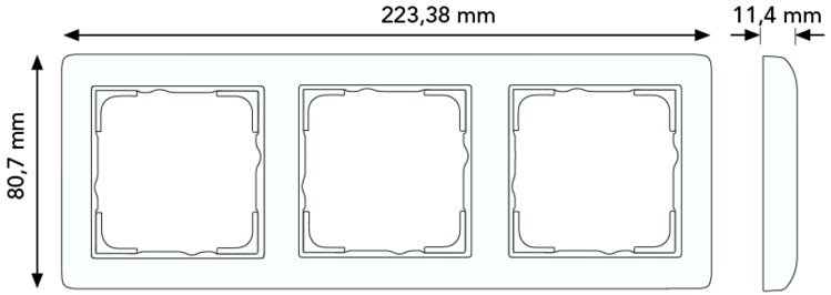 Miniatuur van Gira afdekplaat stopcontact 3-voudig - standaard 55 zuiver wit glanzend (021303)