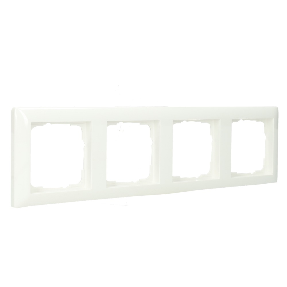 Miniatuur van Gira afdekplaat stopcontact 4-voudig - standaard 55 zuiver wit glanzend (021403)