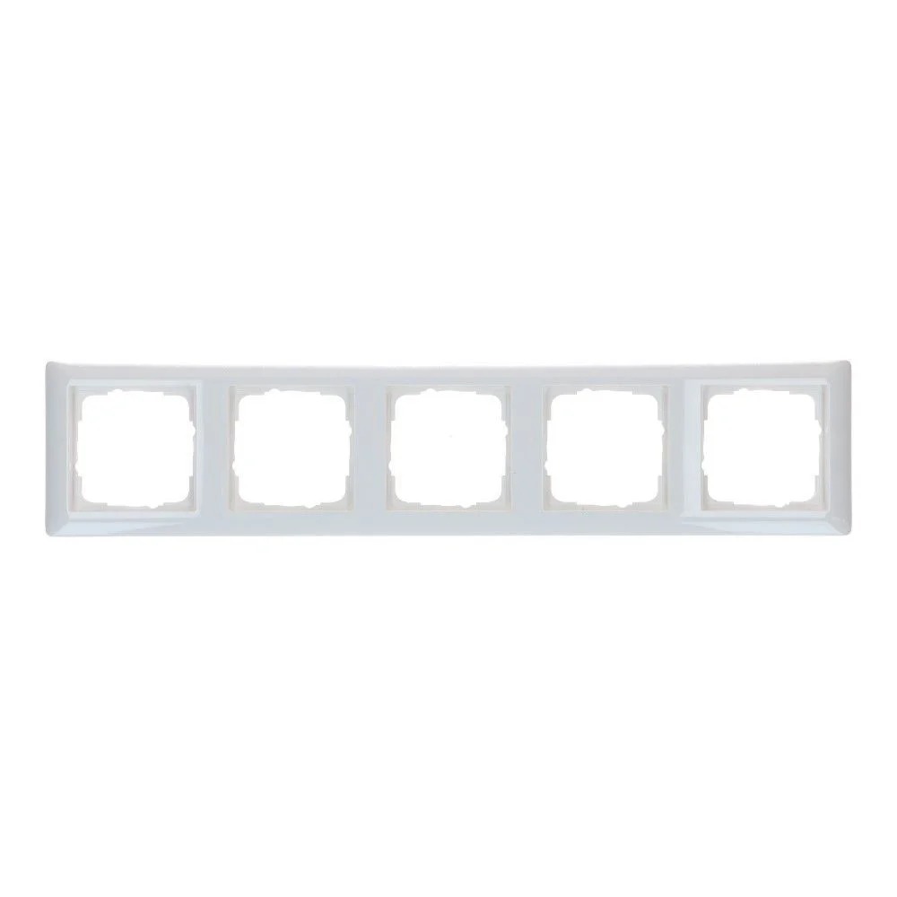 Miniatuur van Gira afdekplaat stopcontact 5-voudig - standaard 55 zuiver wit glanzend (021503)
