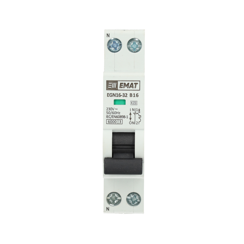 Miniatuur van EMAT installatieautomaat 1-polig+nul 16A B-curve (85001004)