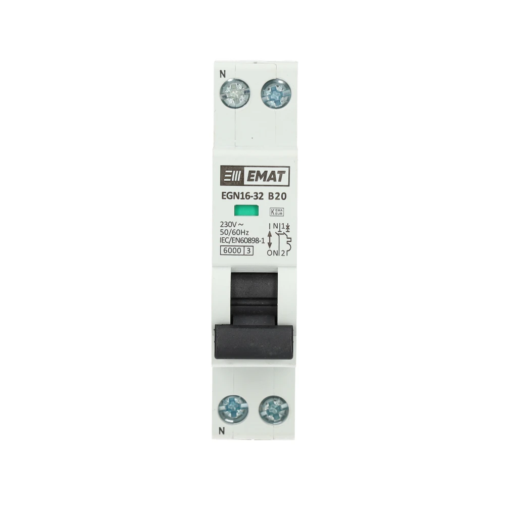 Miniatuur van EMAT automaat 1-polig+nul 20A B-curve (85001006)