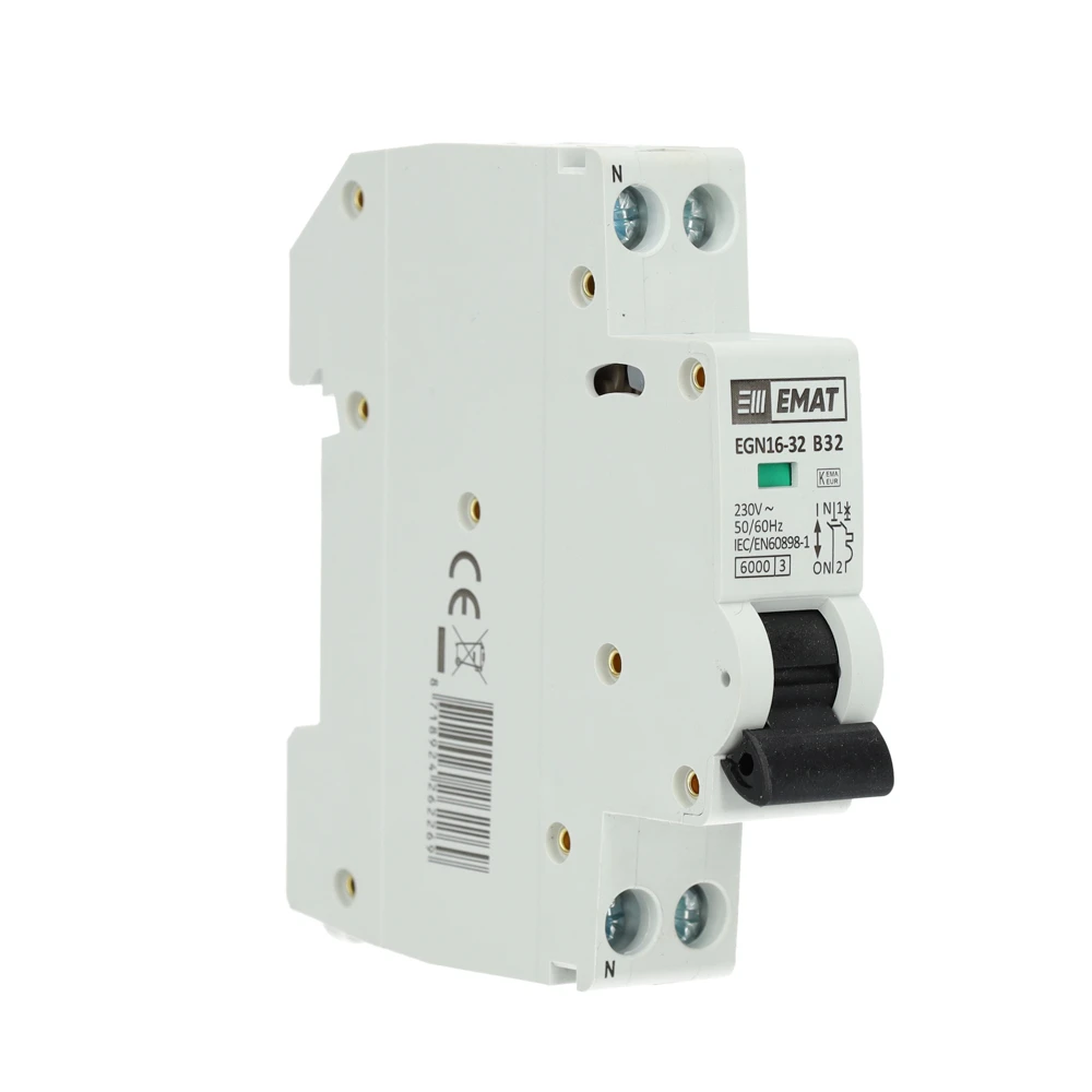 Miniatuur van EMAT automaat 1-polig+nul 32A B-curve (85001010)