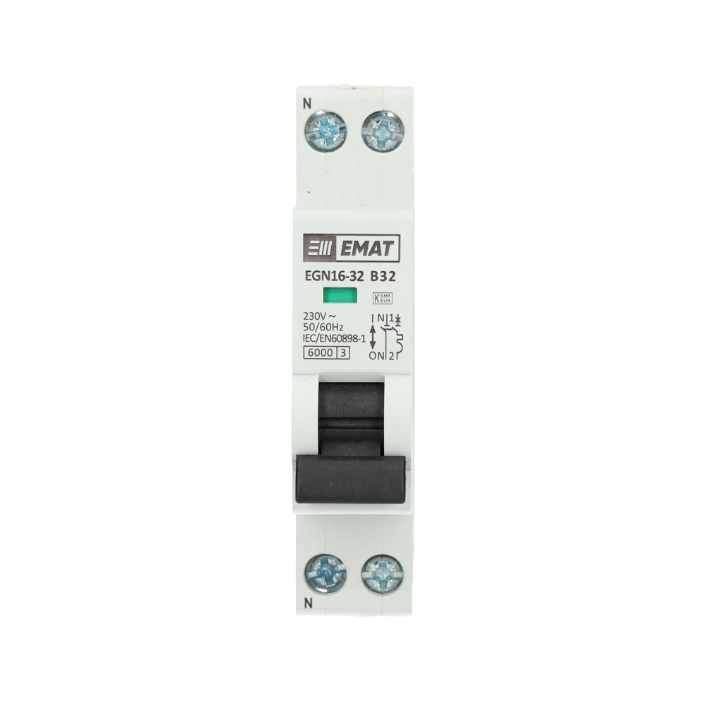 Miniatuur van EMAT automaat 1-polig+nul 32A B-curve (85001010)