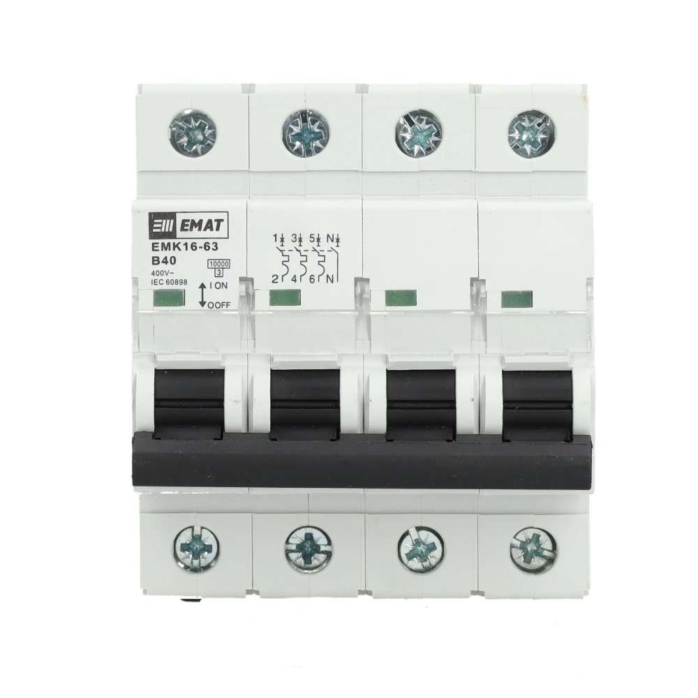 Miniatuur van EMAT automaat 3-polig+nul 40A B-curve (85004012)