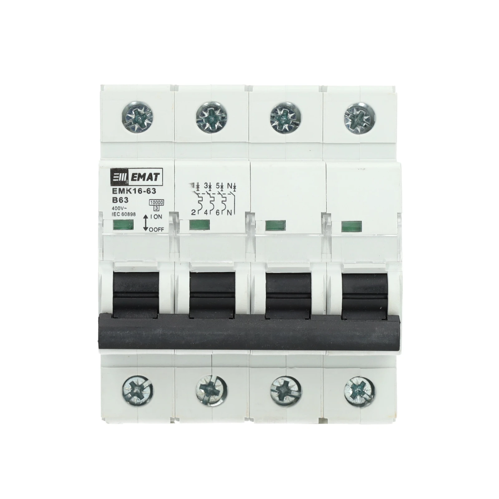 Miniatuur van EMAT automaat 3-polig+nul 63A B-curve (85004016)