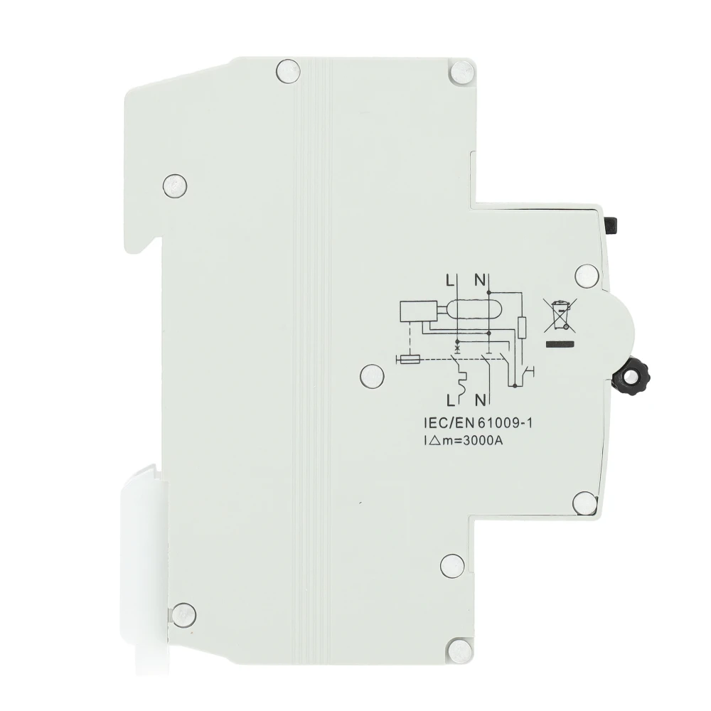 Miniatuur van EMAT differentieelautomaat 1-polig+nul 16A B-curve 30mA (85006004)