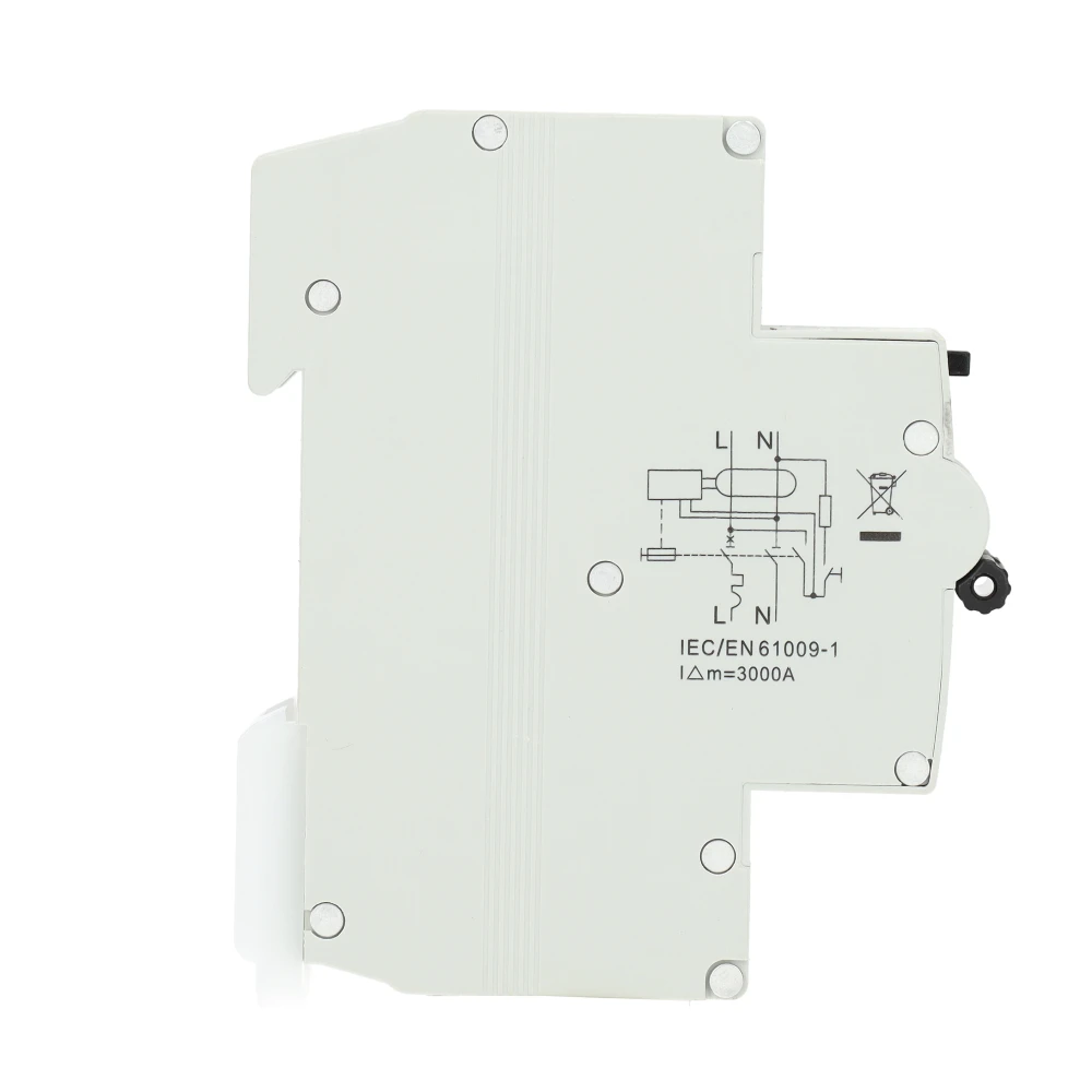 Miniatuur van EMAT differentieelautomaat 1-polig+nul 20A B-curve 30mA (85006006)