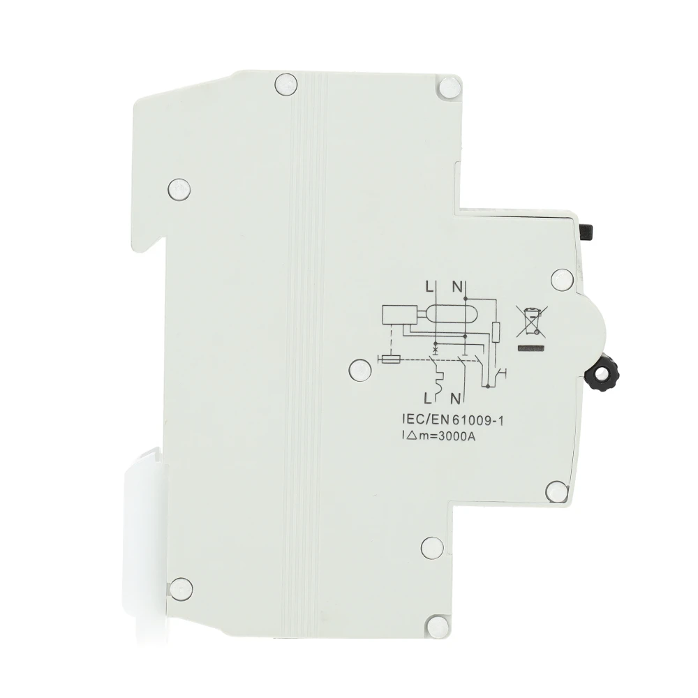 Miniatuur van EMAT differentieelautomaat 1-polig+nul 20A C-curve 30mA (85006007)
