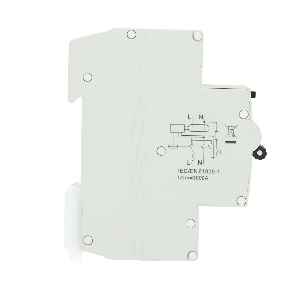 Miniatuur van EMAT differentieelautomaat 1-polig+nul 20A C-curve 300mA (85006019)