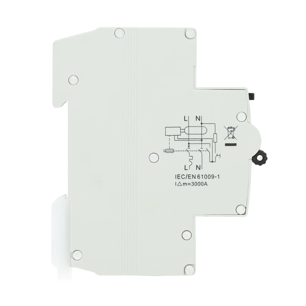 Miniatuur van EMAT differentieelautomaat 1-polig+nul 25A B-curve 30mA (85006008)