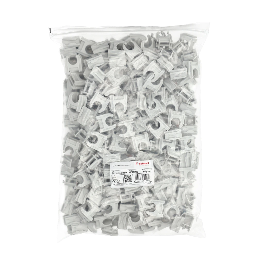 Miniatuur van Schnabl buisbeugel 15-16mm - grijs - per 200 stuks (230216)