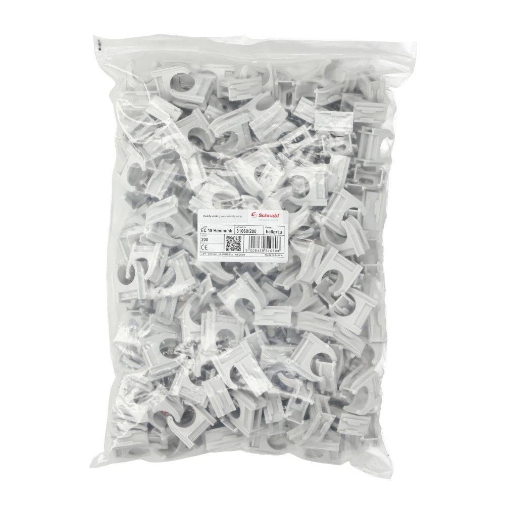 Miniatuur van Schnabl buisbeugel 18,5-19,5mm - grijs - per 200 stuks (31060)