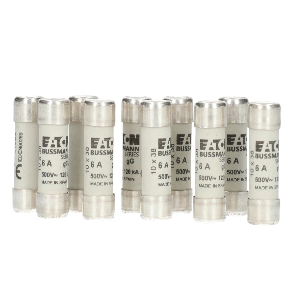 Miniatuur van Eaton buiszekering 6A Ø10x38mm per 10 stuks (C10G6)