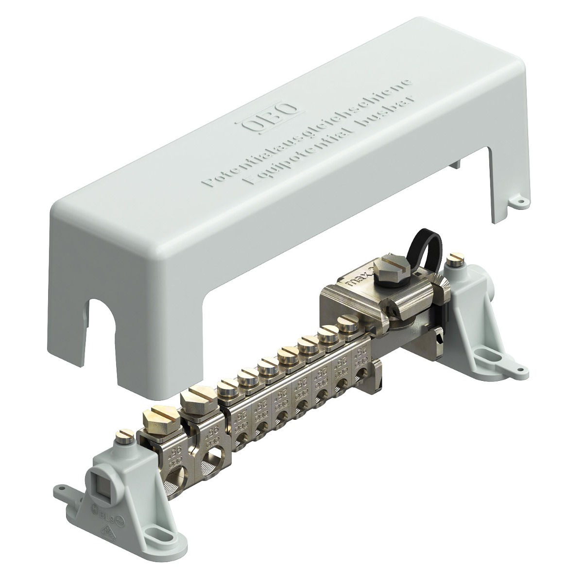 Miniatuur van OBO potentiaalvereffeningsrail 217mm - grijs (1801 VDE)