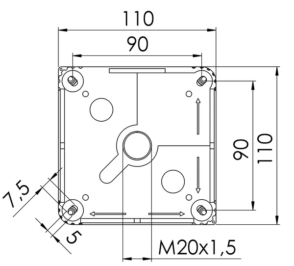 Miniatuur van Wiska kabeldoos 10-voudige invoer IP67 - grijs (10060531)