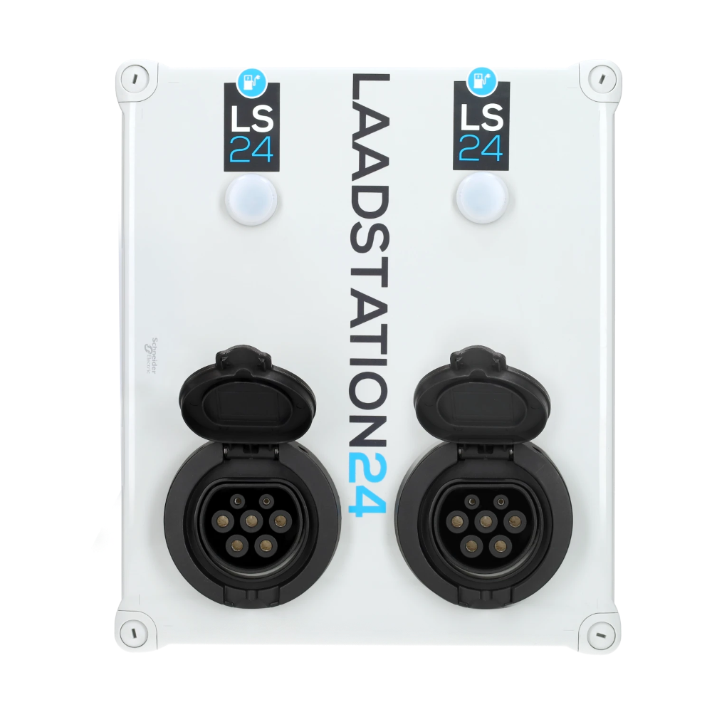 Miniatuur van LS24 laadpaal 2x 11kW type 2 socket - wit (8718924263365)