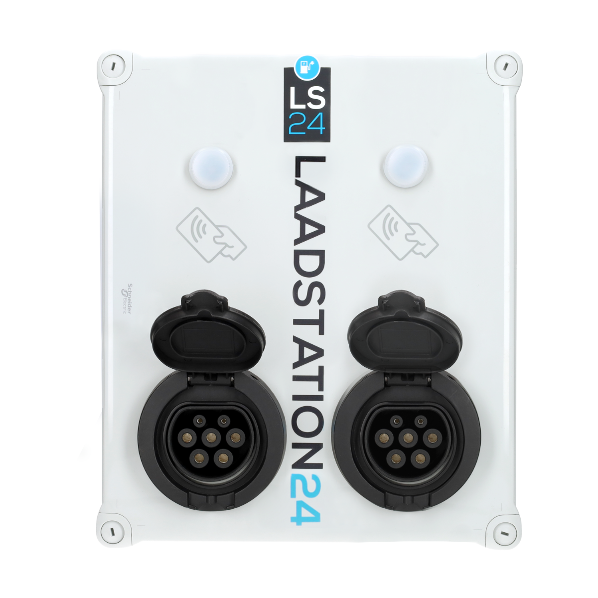 Miniatuur van LS24 laadpaal 2x 22kW type 2 socket - wit (8718924263457)