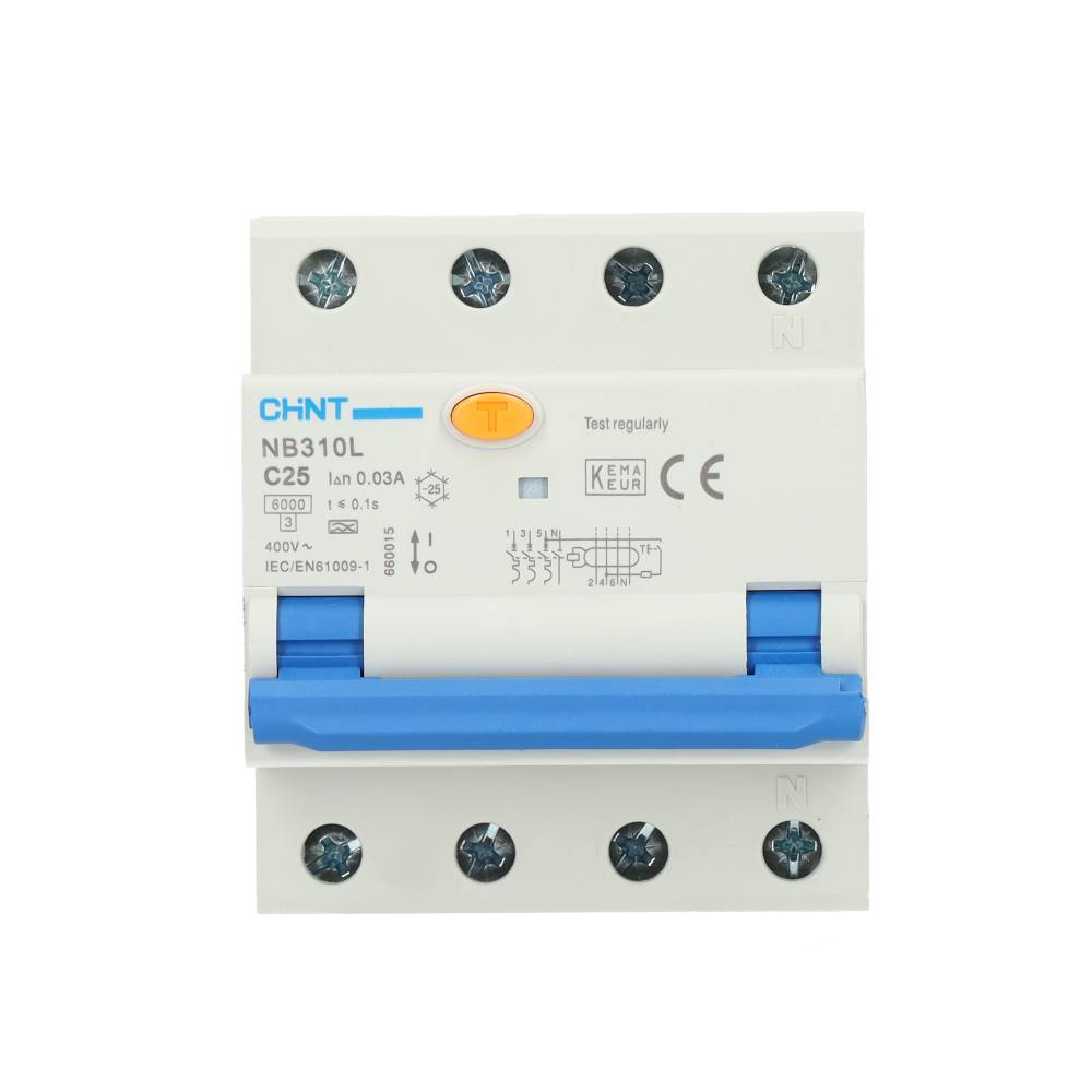 Miniatuur van Chint differentieelautomaat 3-polig+nul 25A C-curve 30mA (2015C25)