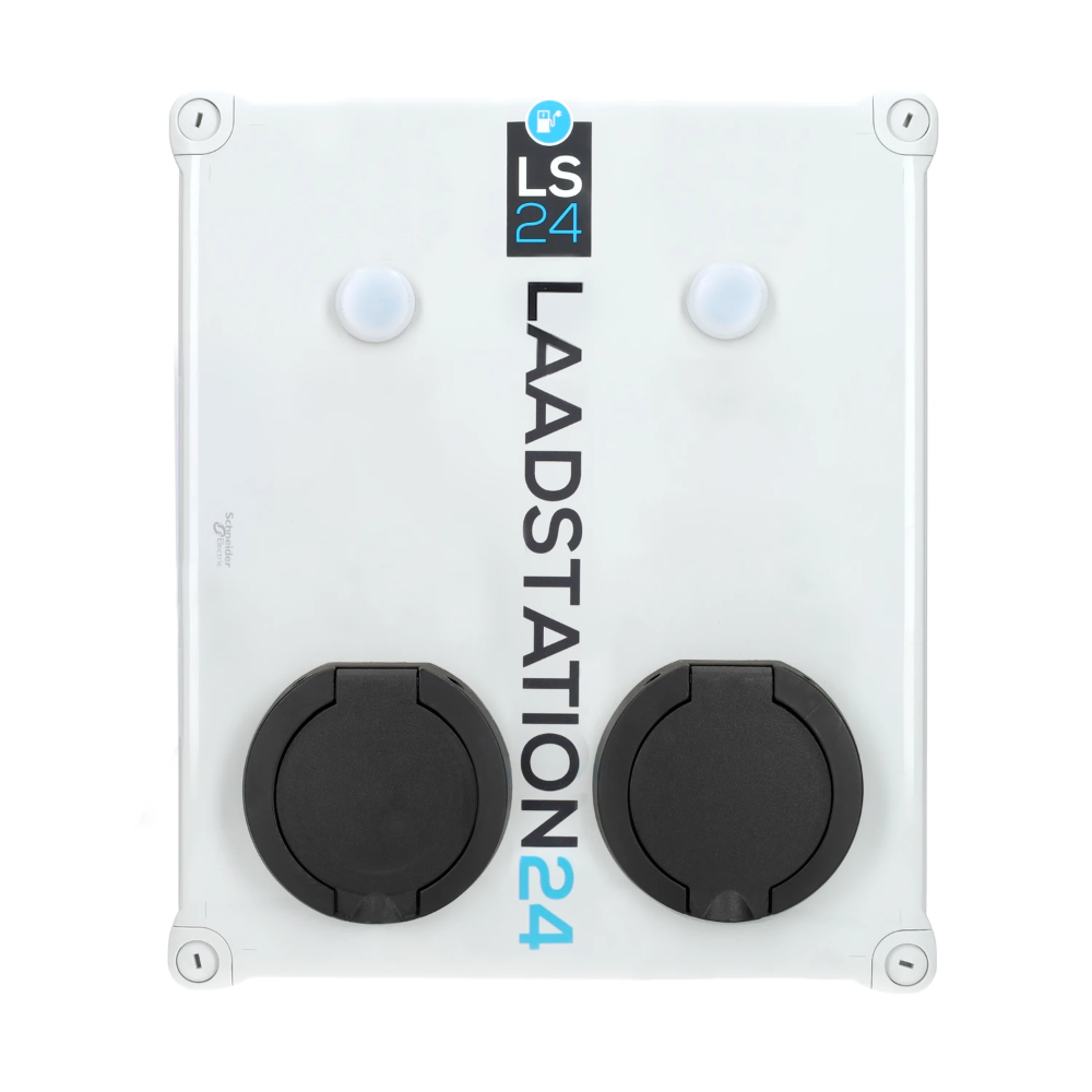 Miniatuur van LS24 laadpaal 2x 22kW type 2 socket - wit (8718924263327)