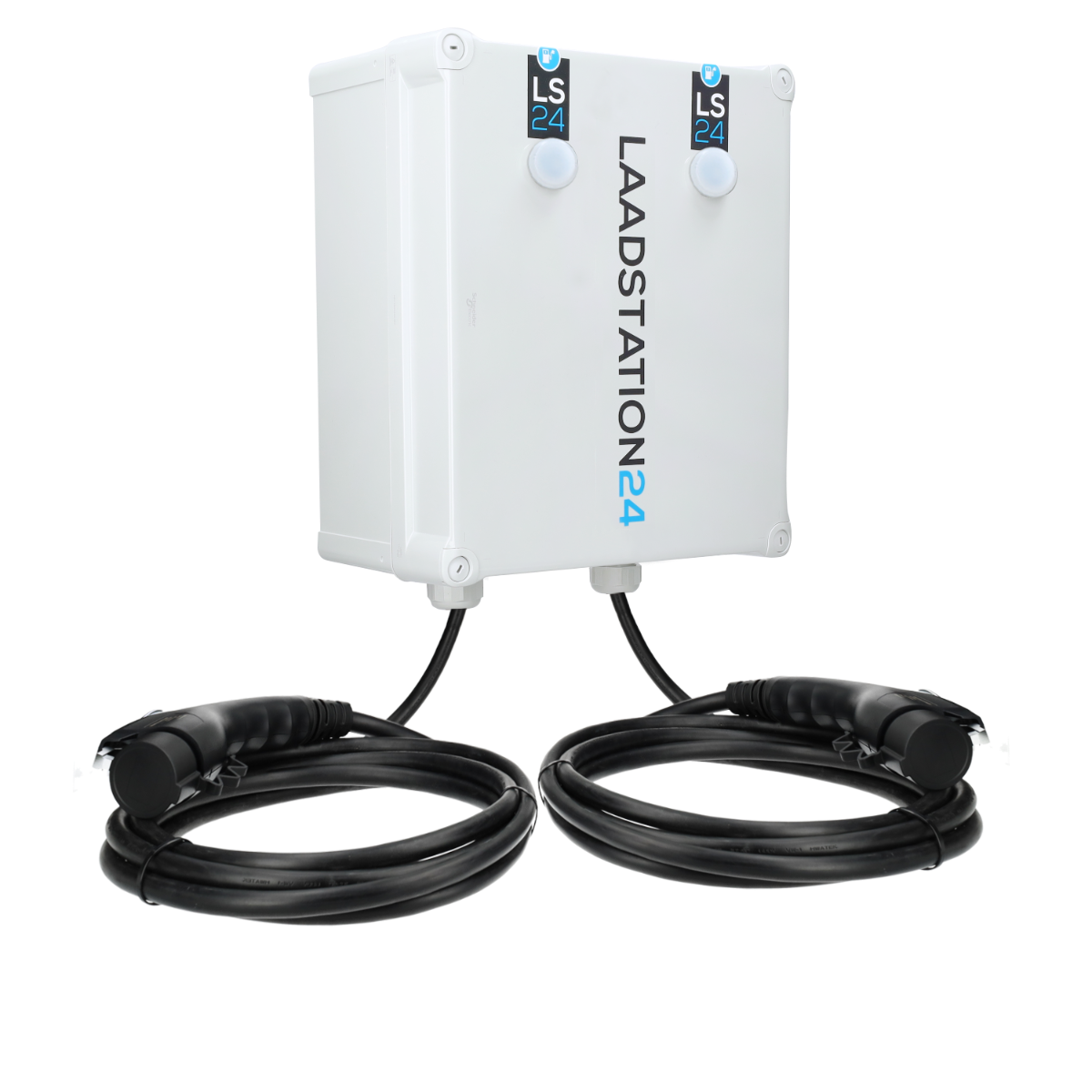 Miniatuur van LS24 laadpaal 2x 11kW type 2 vaste kabel 5 meter - wit (8718924263341)