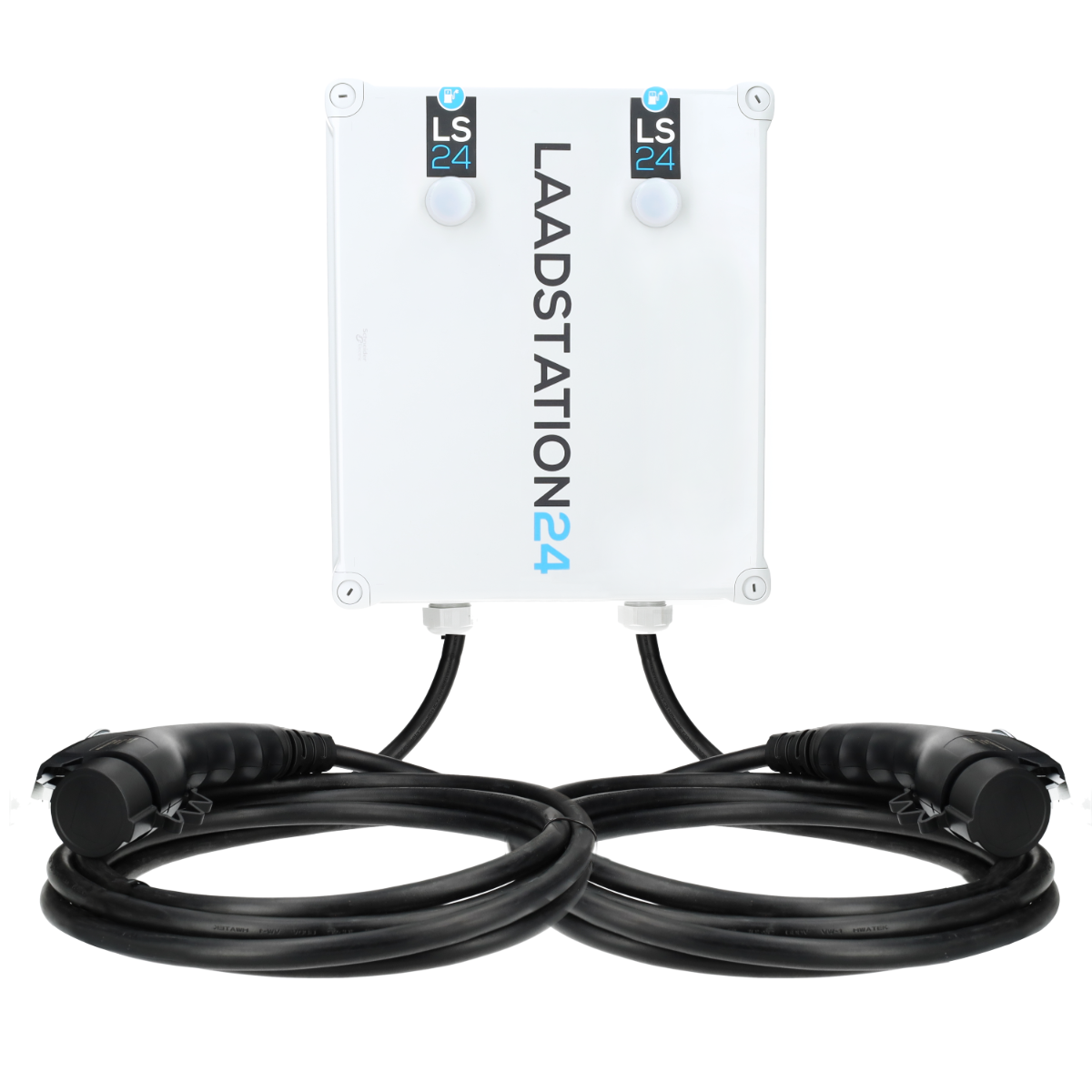 Miniatuur van LS24 laadpaal 2x 11kW type 2 vaste kabel 5 meter - wit (8718924263341)