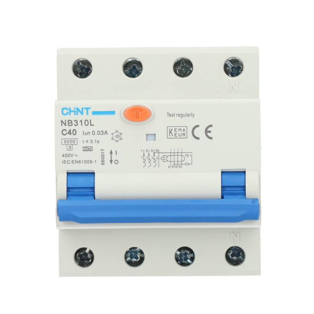 Miniatuur van Chint differentieelautomaat 3-polig+nul 40A C-curve 30mA (2015C40)