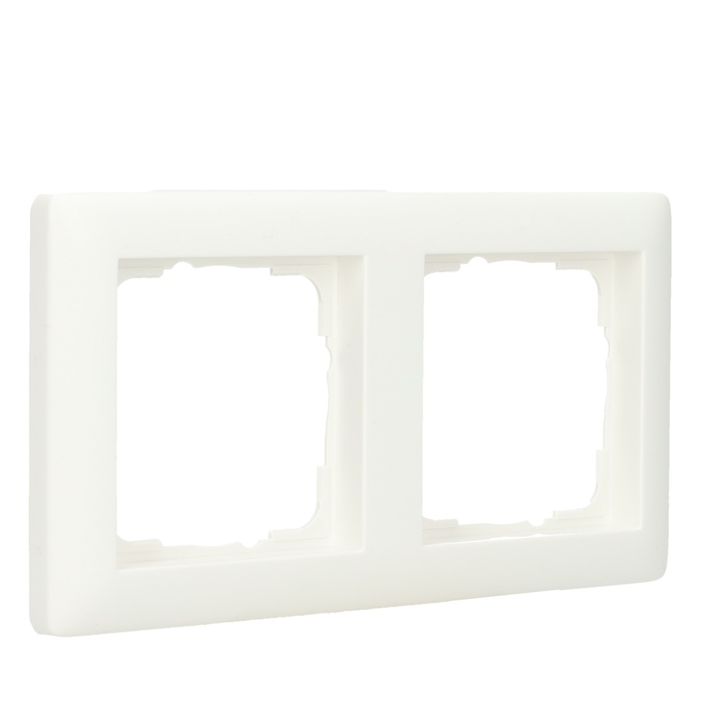 Miniatuur van Gira afdekplaat stopcontact 2-voudig - standaard 55 zuiver wit mat (021204)