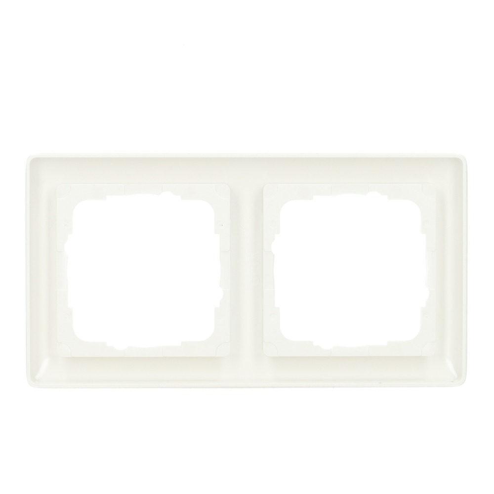 Miniatuur van Gira afdekplaat stopcontact 2-voudig - standaard 55 zuiver wit mat (021204)