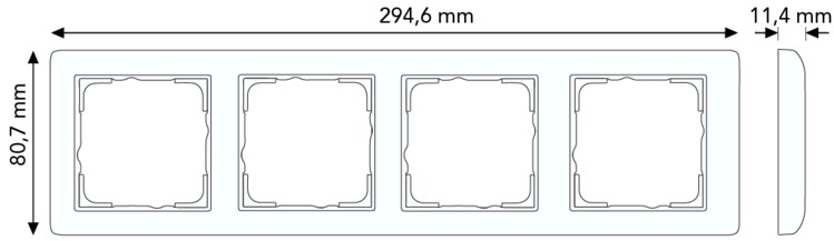 Miniatuur van Gira afdekplaat stopcontact 4-voudig - standaard 55 zuiver wit mat (021404)