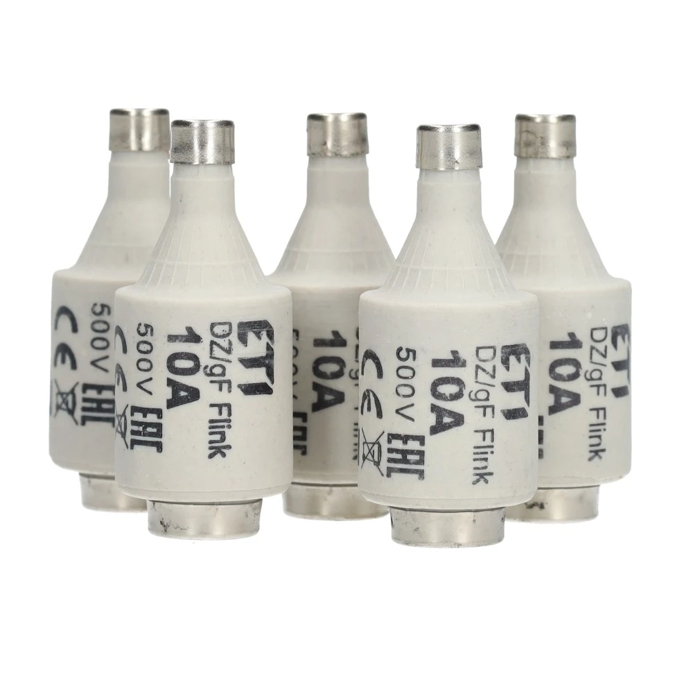 Miniatuur van ETI zekering dz 10A snel DII per 5 stuks